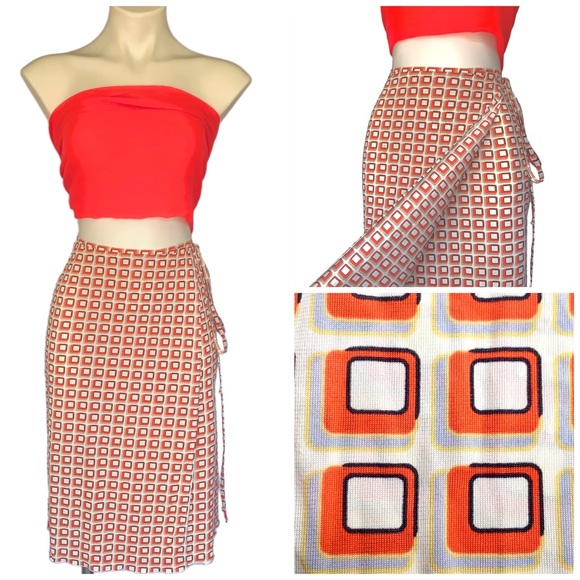 Kookai Skirts Kookai French Y2k Retro Mod Wrap Midi Skirt Poshmark